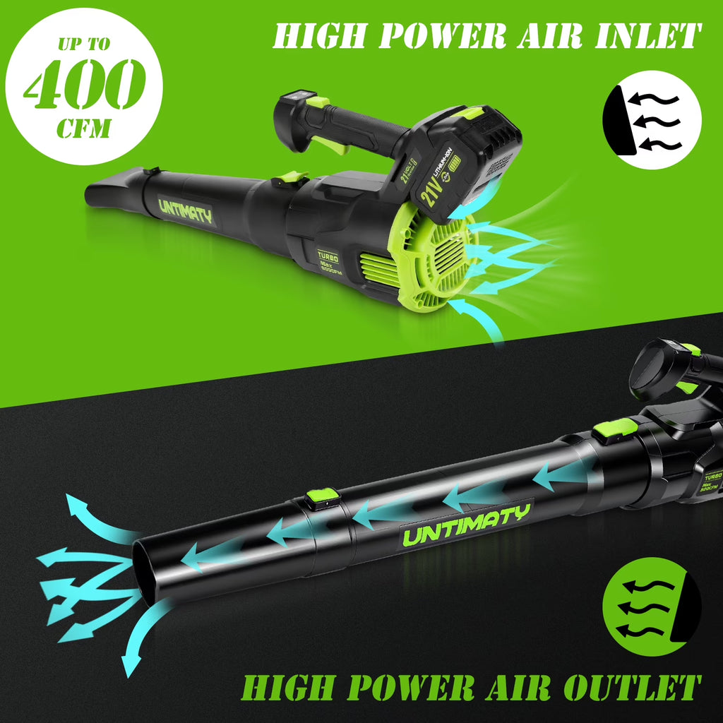 500 CFM Cordless Leaf Blower for Lawn Care 150 MPH Battery Leaf Blower Leaf Blower with 4.0Ah Battery and Charger,Green