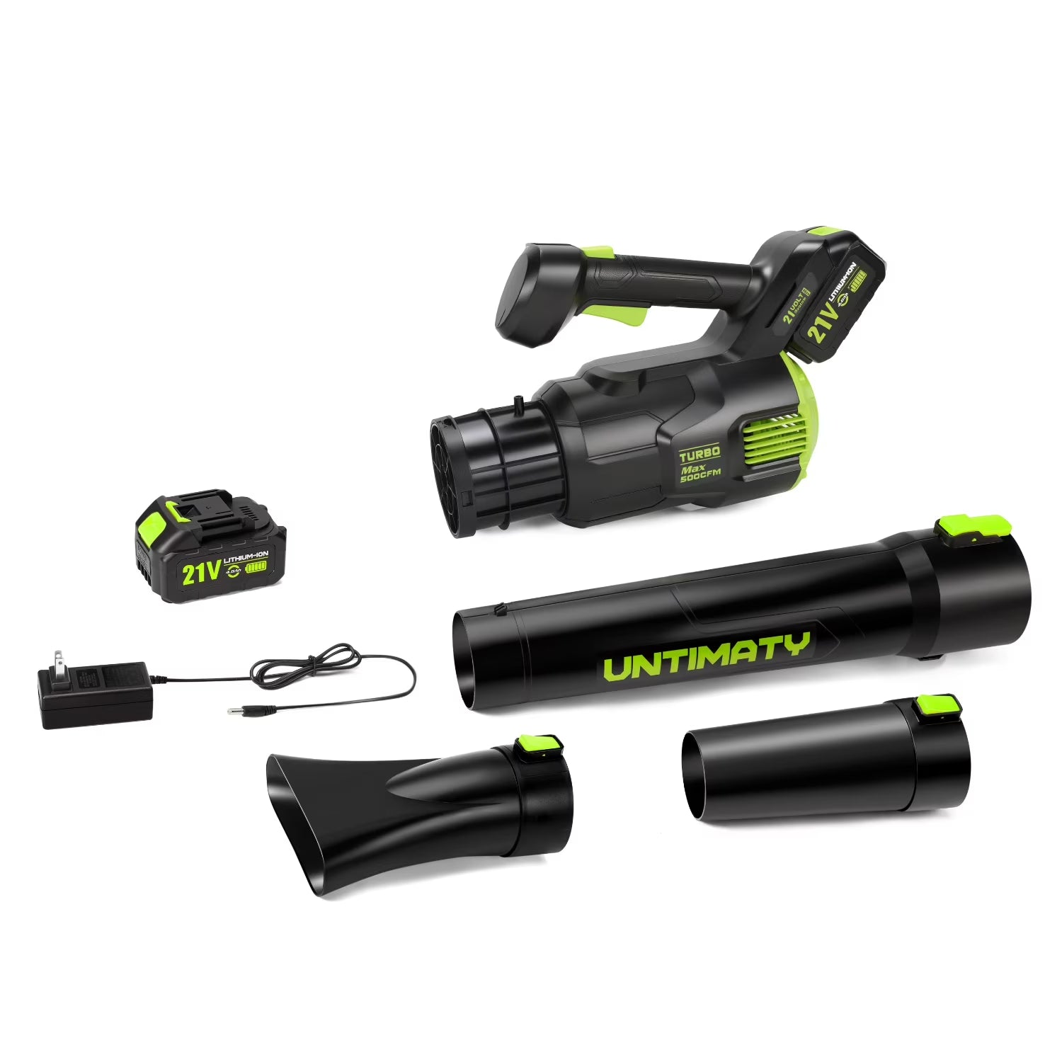 500 CFM Cordless Leaf Blower for Lawn Care 150 MPH Battery Leaf Blower Leaf Blower with 4.0Ah Battery and Charger,Green