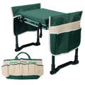 Foldable Garden Kneeler Seat with 2 Tool Pouches,Foldable Stool Heavy Duty Thick Gardening Bench for Kneeling and Seat